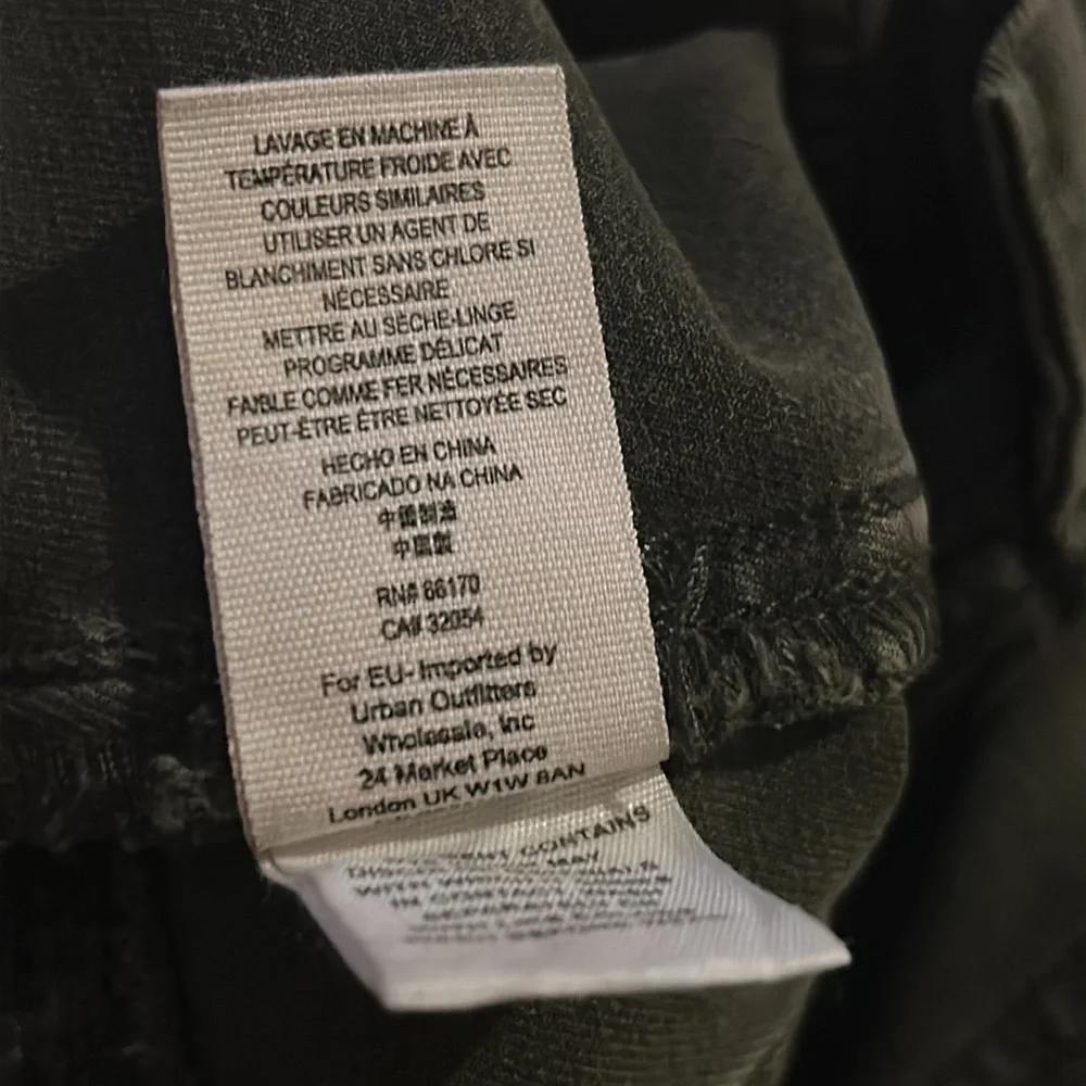Free People Women's Green High Rise Utility Ankle Cargo Jeans Pants Size